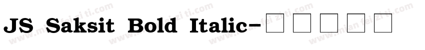 JS Saksit Bold Italic字体转换